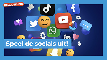 Speel de socials uit!, Digi-doener met iconen van sociale media