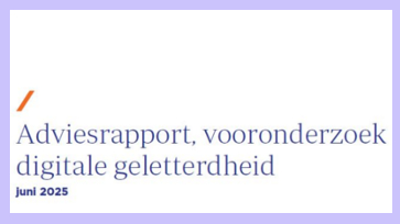 Adviesrapport, vooronderzoek digitale geletterdheid. Juni 2025.