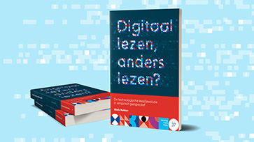 Digitaal lezen, anders lezen? Cover van het rapport met stapel van de rapporten.