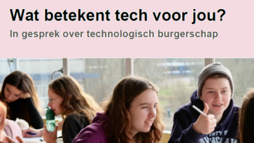 Wat betekent tech voor jou? In gesprek over technologisch burgerschap. Leerlingen in een klas.